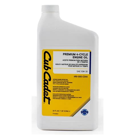 cub cadet motor oil type|cub cadet kawasaki engine oil.